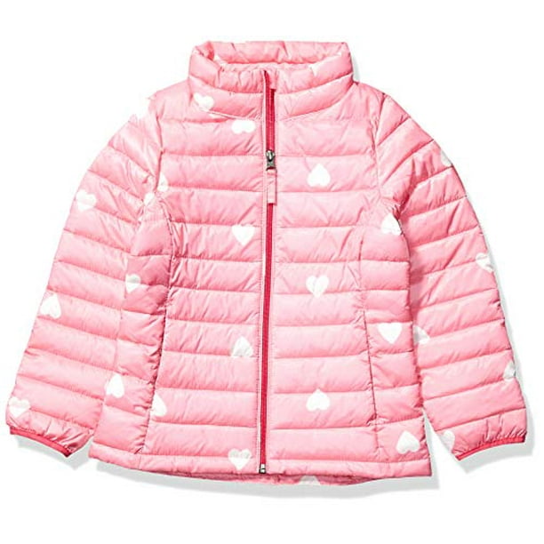 Essentials Girls Lightweight Water-Resistant Packable Puffer Jacket